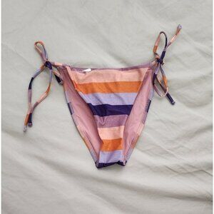 Gottex Women's Luma Vacy Shine Side Tie Swim Bikini Bottom In Purple Ora Size 10